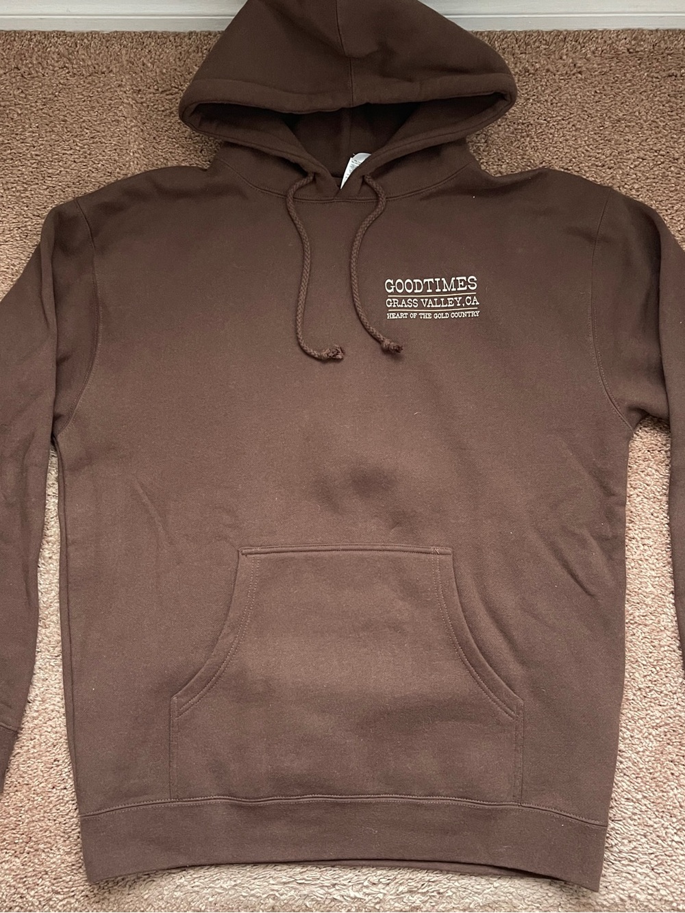 Good Times Brown Hooded Sweatshirt - Mens Pullover Hoodie